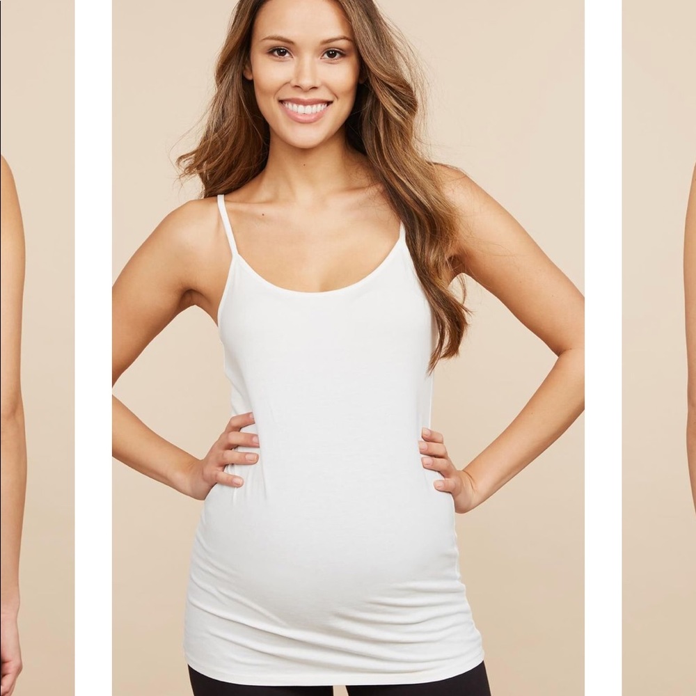 Black and white striped tank top🖤 /white cami🤍